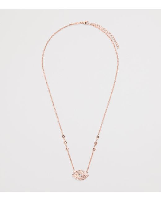 Jacquie Aiche Metallic And Diamond Evil Eye Necklace