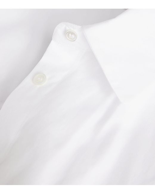 Max Mara White Cotton Belted Tea Shirt