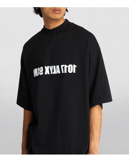 1017 ALYX 9SM Black Oversized Mirror Logo T-shirt for men