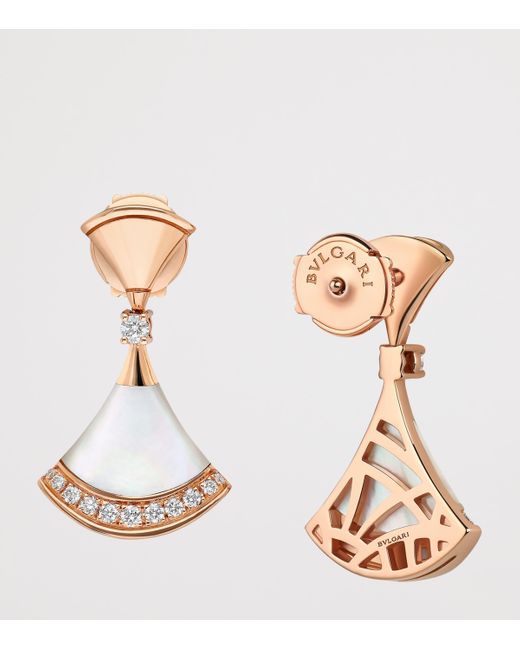BVLGARI White Diamond And Mother-Of-Pearl Divas' Dream Earrings