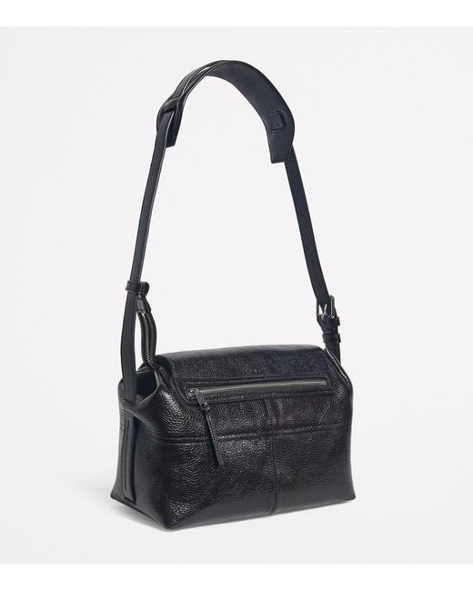 Lemaire Black Medium Leather Gear Shoulder Bag