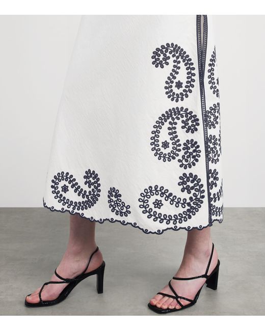 Claudie Pierlot White Stretch-Cotton Maxi Dress