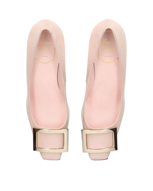 Roger Vivier Pink Patent Belle Vivier Trompette Pumps 70