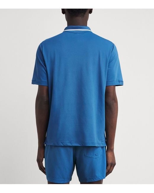 vuori Blue Embroidered Gamepoint 2.0 Polo Shirt for men