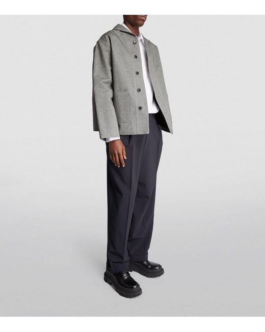 Maison Margiela Gray Cotton Hooded Jacket for men