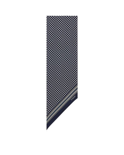 Saint Laurent Blue Silk Floral Print Cravat for men