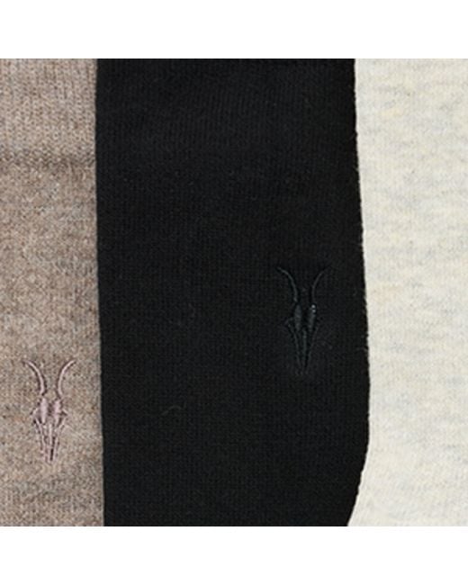 AllSaints Black Adan Ramskull Socks (pack Of 3) for men