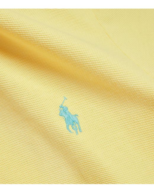 Polo Ralph Lauren Yellow Cotton Mesh Slim-Fit Polo Shirt for men