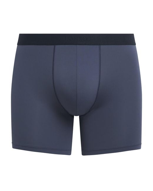 Hanro Blue Micro-Touch Shortleg Boxer Briefs for men