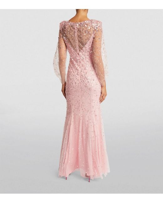 Jenny Packham Pink Exclusive Embellished Gown