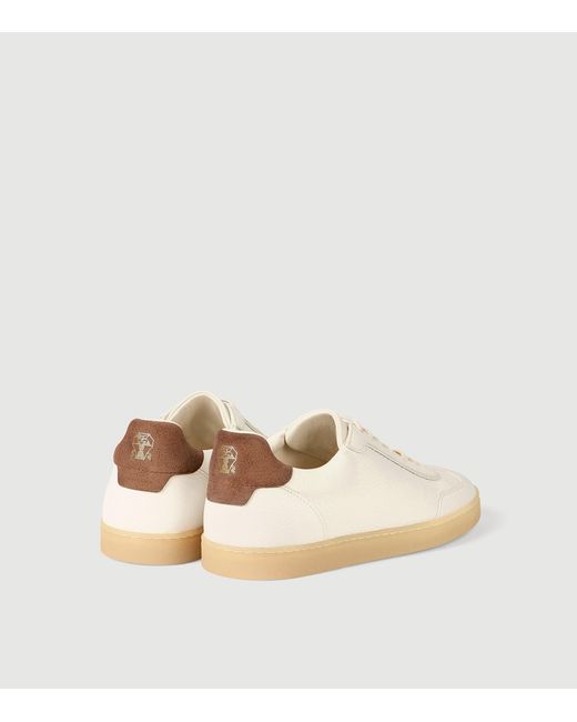 Brunello Cucinelli Natural Leather Low-Top Sneakers for men