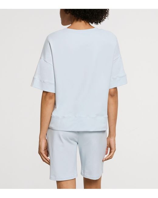 Hanro White Stretch-Cotton Short-Sleeve Sweatshirt