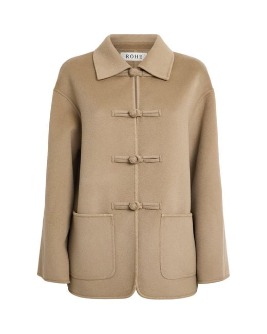 Rohe Natural Wool Double-Faced Coat