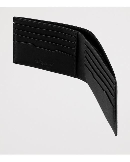 Chopard Black Small Leather Racing Bifold Wallet for men