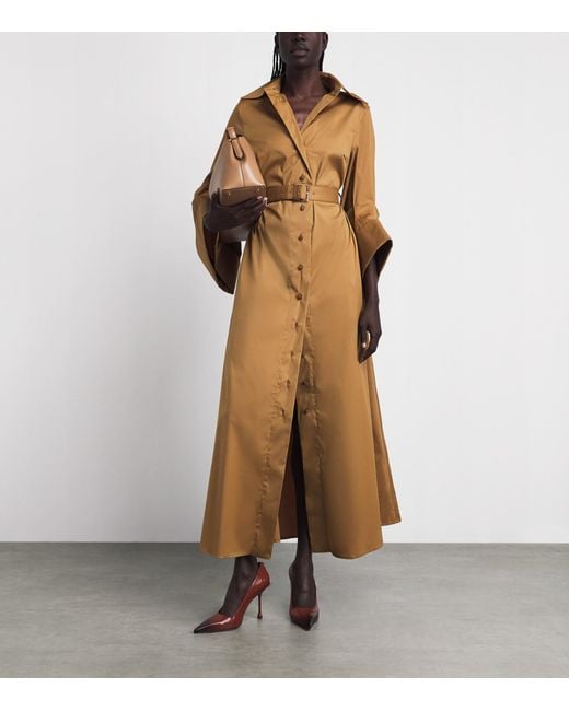 Palmer//Harding Natural Cotton-Blend Intention Maxi Shirt Dress