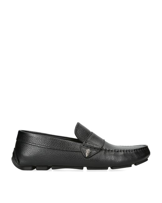 Kurt Geiger Black Leather Stirling Loafers for men