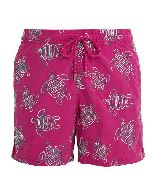 Vilebrequin Pink Turtle Print Mistral Swim Shorts for men
