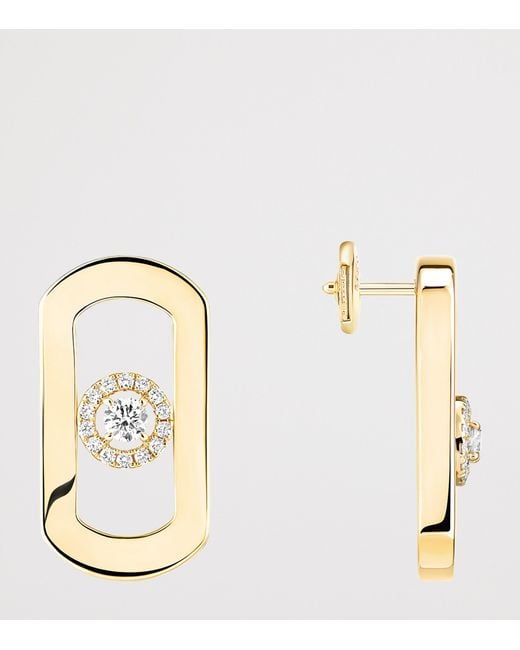 Messika Metallic So Move And Diamond Stud Earrings