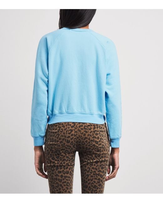 Mother Blue Cotton The Concert Sweatshirt