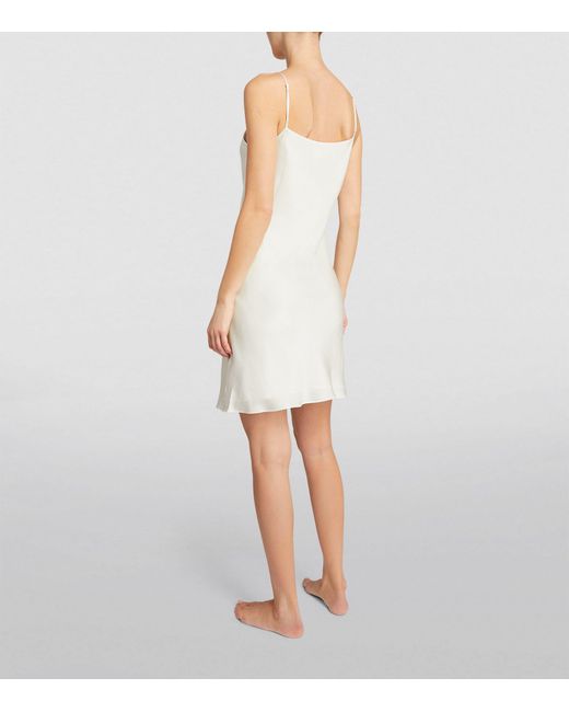 Olivia Von Halle White Silk Venus Slip Dress