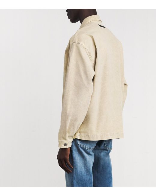 7 For All Mankind Natural Cotton-Blend Corduroy Shirt for men
