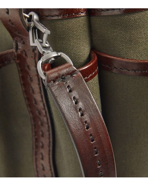 Max Mara Brown Mini Canvas-leather Tote Bag