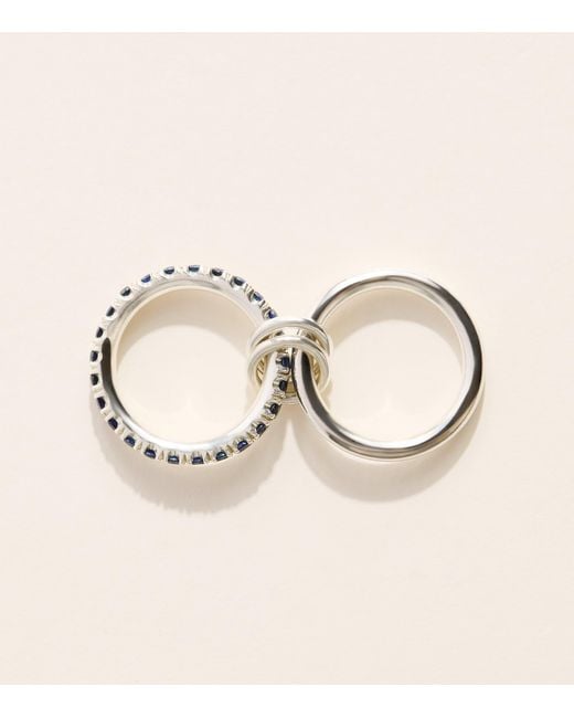 Spinelli Kilcollin Metallic Sterling And Sapphire Enzo Ring
