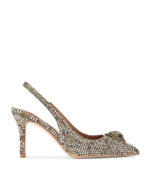 Kurt Geiger Metallic Embellished Belgravia Slingback Heels 85