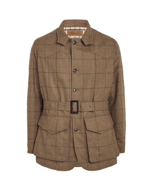 James Purdey & Sons Brown Tweed Norfolk Jacket for men