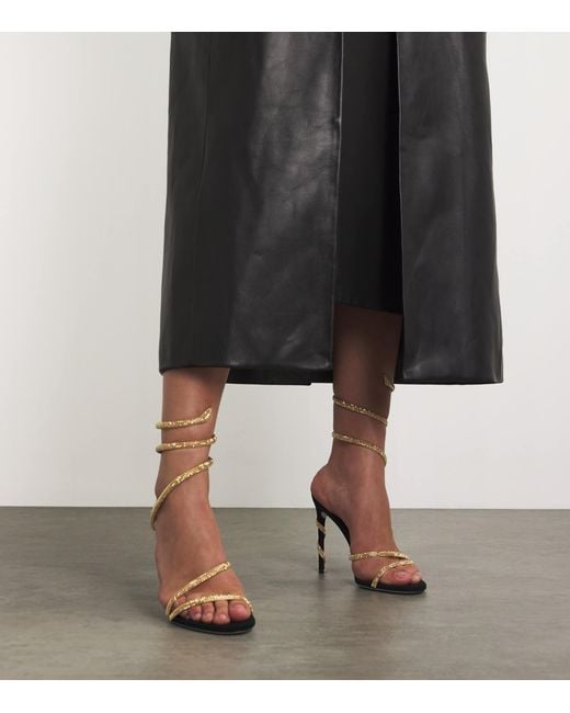 Rene Caovilla Metallic Embellished Margot Sandals 105