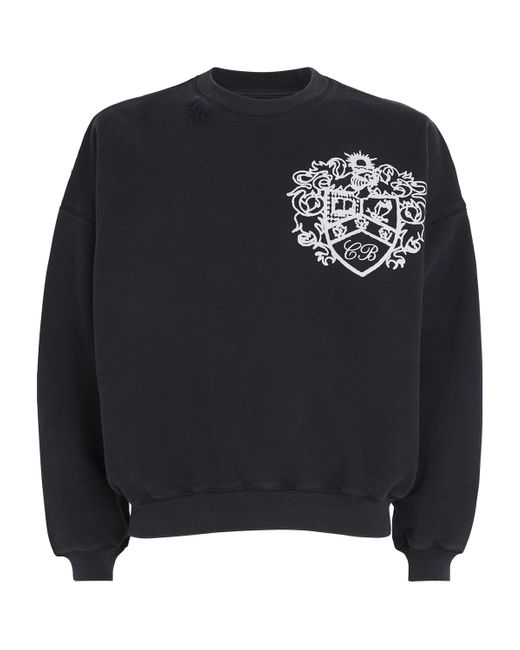 Cole Buxton Black Collegiate Crest Sweatshirt for men