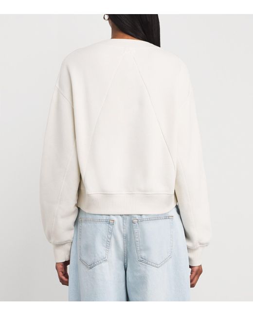 Rag & Bone White Cotton-Blend Printed Sweatshirt