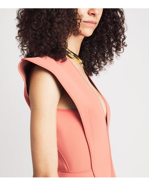 Maticevski Pink Crepe Panelled Acumen Gown
