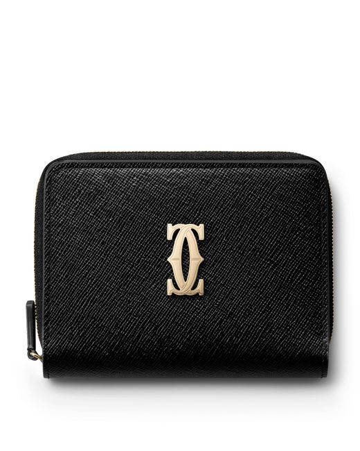 Cartier Black Leather C De Wallet