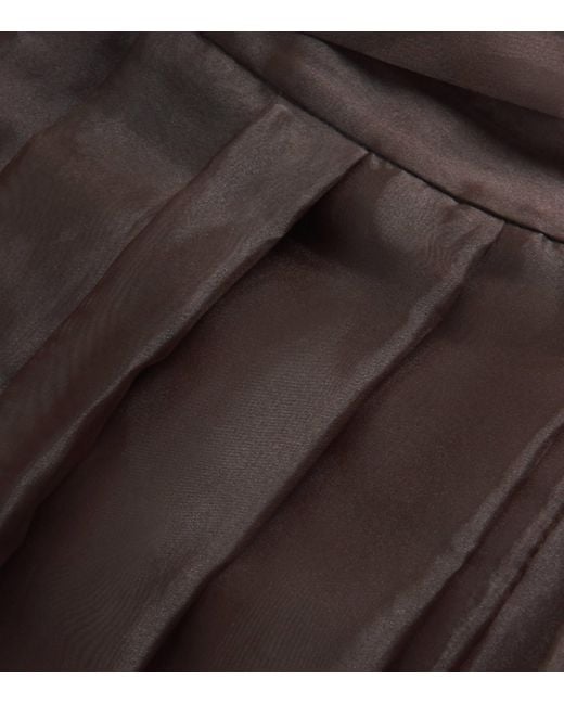 Jonathan Simkhai Brown Organza Montgomery Midi Dress