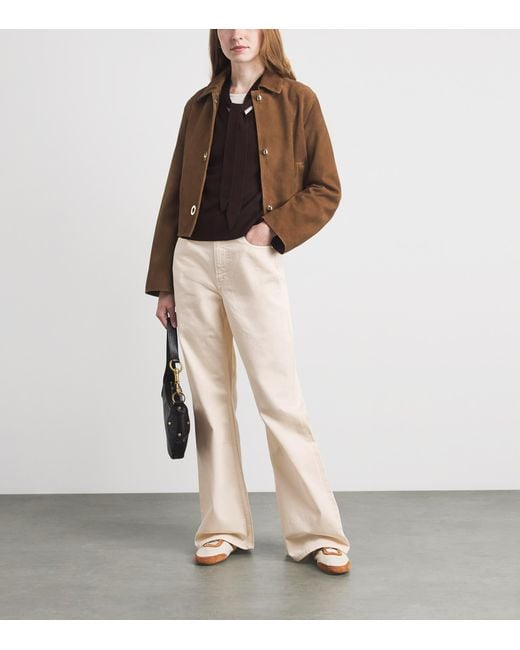 Claudie Pierlot Natural High-Rise Flared Jeans