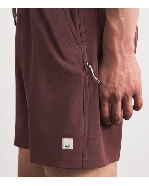 vuori Red 7' Unlined Banks Session Shorts for men
