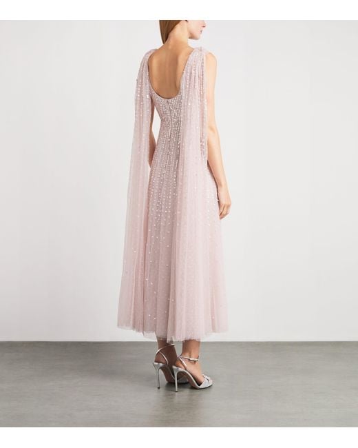 Needle & Thread Pink Moonlight Sequin Maxi Dress