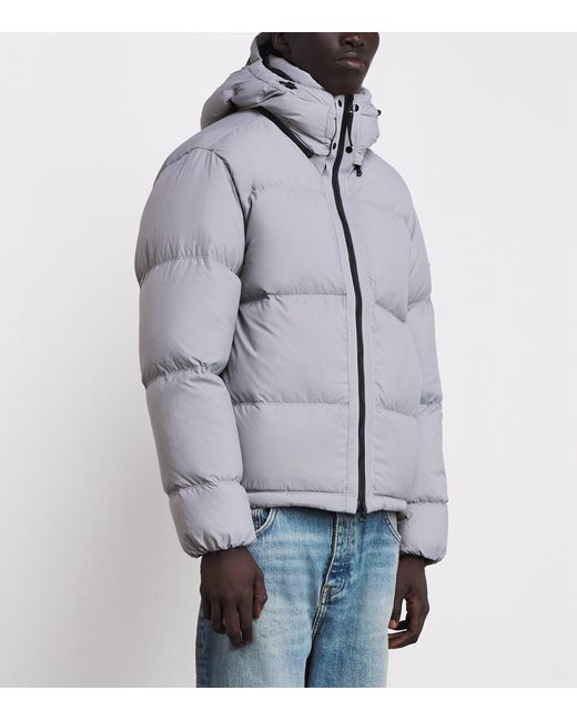 Stone Island Gray Down Puffer Jacket for men