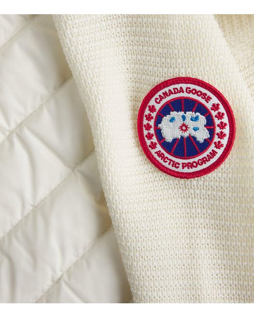 Canada Goose White Ivory Hybridge Knitted Jacket<Br