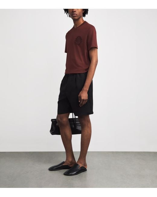 Sandro Red Cotton Crochet T-Shirt for men