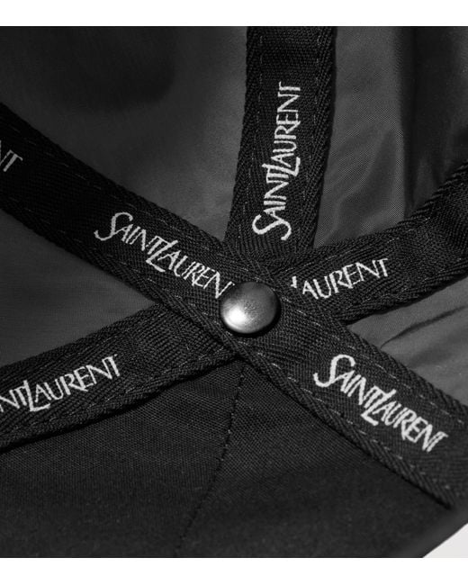 Saint Laurent Black Technical Logo Baseball Cap