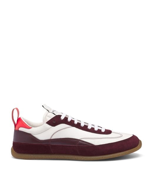 McQueen Red Leather Ec1 Sneakers