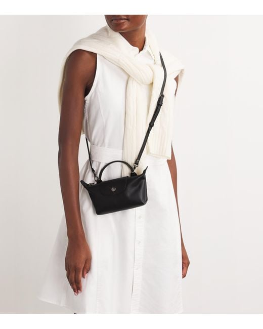 Longchamp Black Extra-Small Leather Le Pliage Xtra Pouch