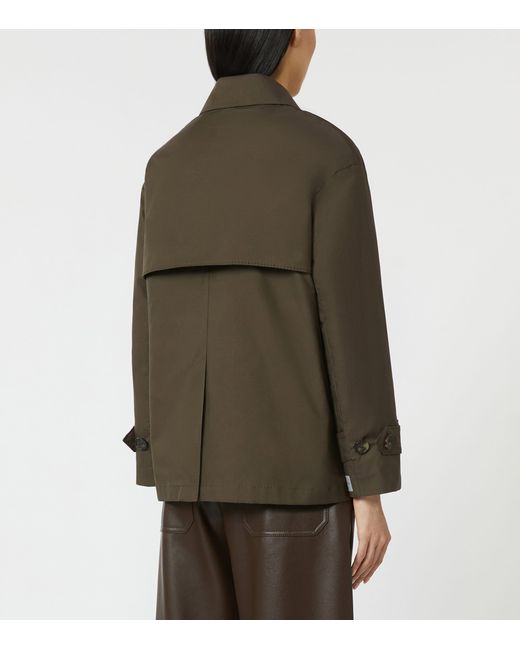 Max Mara Green Cotton-Blend Raincoat