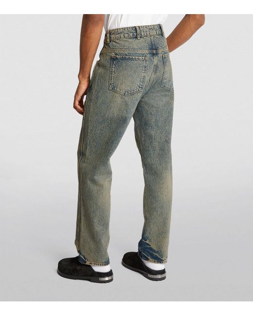 Represent Gray Baggy Straight Jeans for men