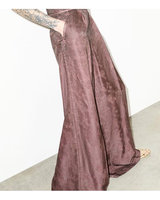 MAX&Co. Brown Floral Wide-Leg Trousers