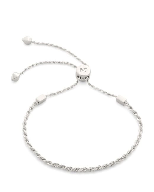 Monica Vinader Metallic Sterling Corda Chain Friendship Bracelet
