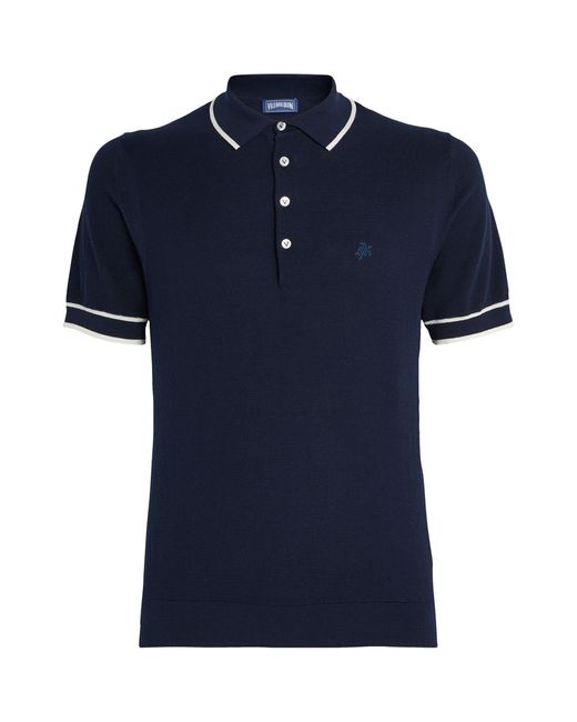 Vilebrequin Blue Cotton Pezou Polo Shirt for men