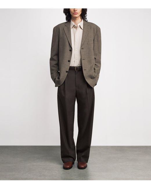 The Row Gray Thom Wool Trousers for men